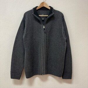 Cotton Reel / Utility Fatigues Lambswool Long Sleeve Full-zip Sweater Sz Large